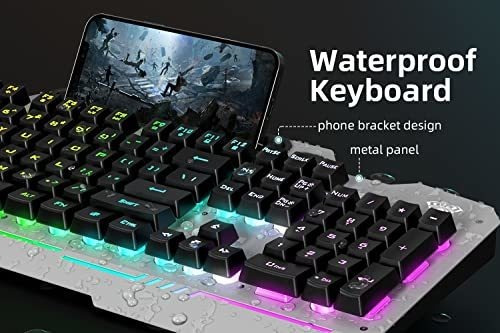 Combo Teclado Y Ratón Gaming Aula, Retroiluminación Rgb,