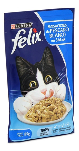 Felix Sensaciones De Pescado Blanco En Salsa 85gr (pcx10un)