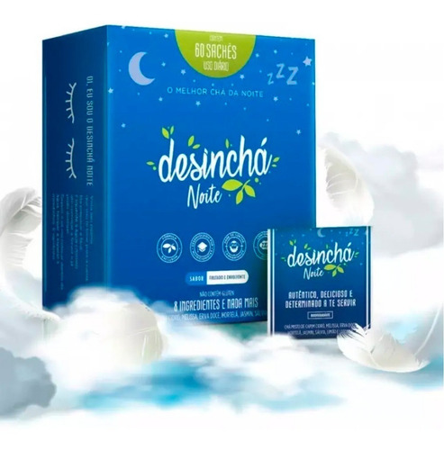 Desinchá Noite 60 Sachês - Emagrecimento - Original