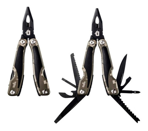 Multitool Precision Invictus 9 Funções Alicate Tático Trilha Cor Digital