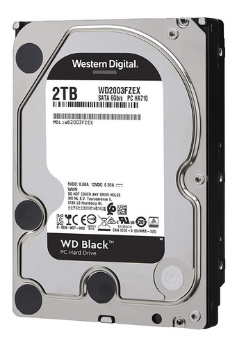 Disco Duro Wd Black 3.5 2tb Sata3 6gb/s 64mb 7200rpm Gamer