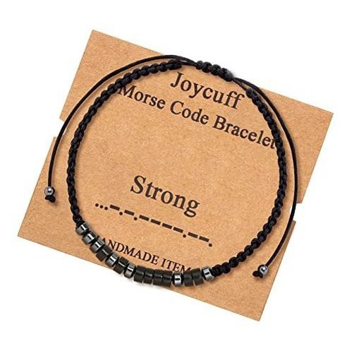 Joycuff Fuerte Código Morse Pulseras Para Mujeres 4453s