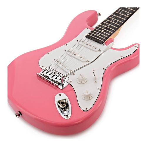 Guitarra Stratocaster Para Niña Rosa En Oferta Con Detalles!