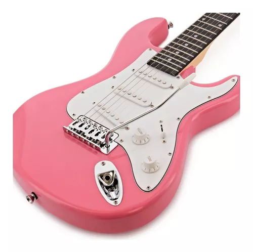 Asumir transferir Introducir Guitarra Stratocaster Para Niña Rosa En Oferta Con Detalles!