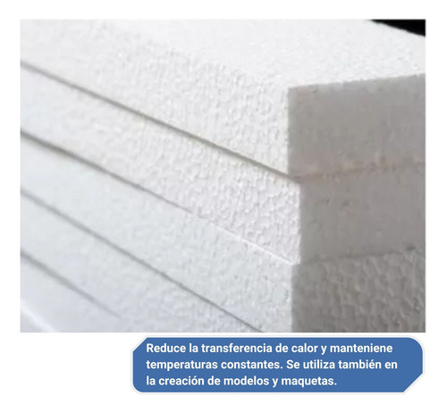 Plancha De Telgopor Aislante Térmico Techo 20mm 25kg Pack 10