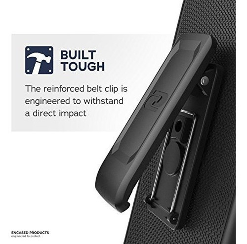 Funda Encased Para Iphone 12 Mini Con Protector De Pantalla Negro Liso