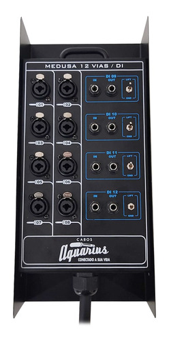 Medusa 12 Vias Com 4 Direct Box Cabos Aquarius - 5 Metros