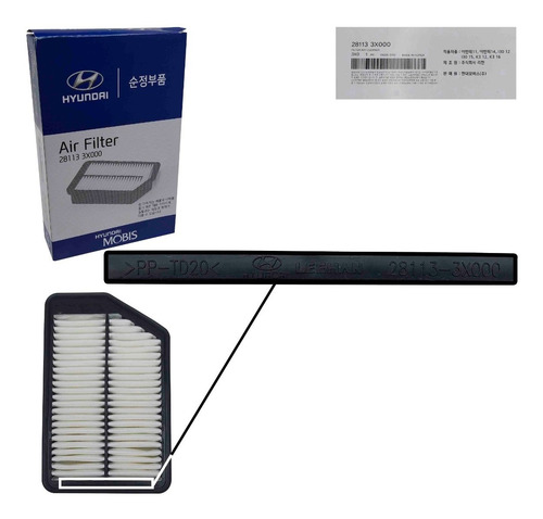 Imagen 8 de 10 de Filtro Aire Motor New Sportage Sl 2011 2012 2013 Original