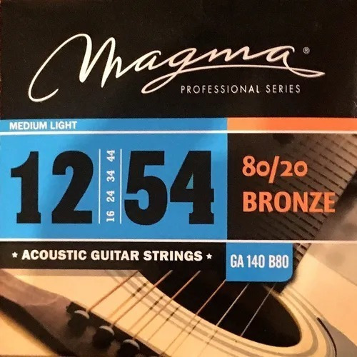 Cuerdas Guitarra Acústica Magma 012 Elecroacustica Ga140b80