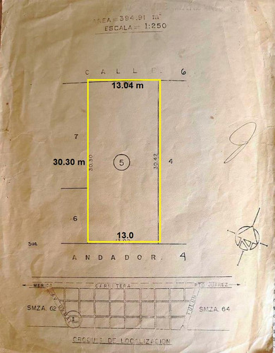 Terreno Con Casa Antigua En Venta, Uso Mixto, 6 Recámaras, Calle 6, Sm 63, Av. Uxmal, Cancún