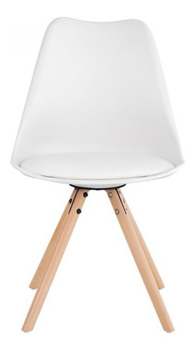 Imagen 2 de 7 de Silla Tulip Pata Redonda Blanca