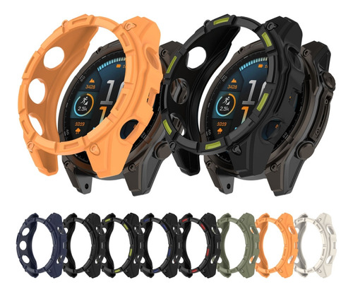 Funda De Reloj De Tpu Hueca Azul Medianoche Para Garmin Feni