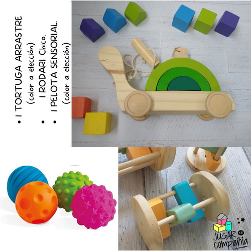 Set Juegos Juguetes Didácticos Madera Montessori Waldorf Jec