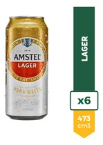 Comprar Cerveza Amstel Lager Lata 473ml Pack X6 La Barra Oferta