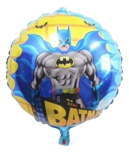 Batman Globo Metalico Paq 10 Pzas 18 Pulgadas