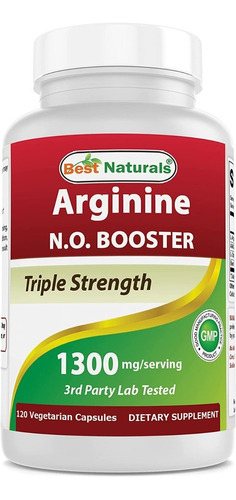 Best Naturals | L-arginine No Booster | 1300mg | 120 Capsule