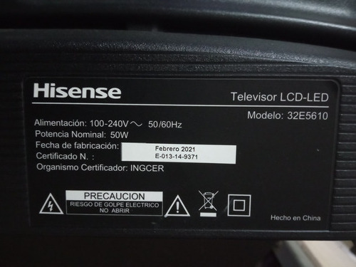 Tarjeta Smartv T-com Hisense 32 (Usado)