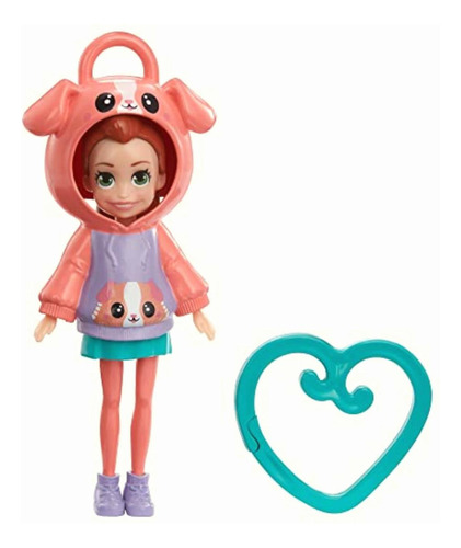 Polly Pocket Muñeca Hoodie Amigos Lila Perrito Para Niñas