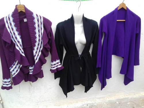 Sacos Buzo Campera Dama Lana Lote X 9 Talle S M Leer