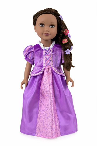 Little Adventures Rapunzel Vestido De Muñeca Princesa