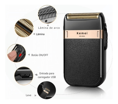 Kit Barbeador Portatil + Finalizador Profissional Sem Fio