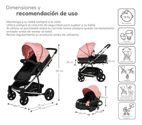 Carriola D'bebé Eclipse Travel System Con Autoasiento