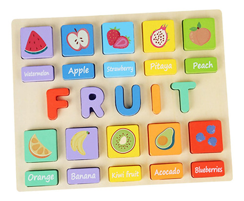 Juego De Rompecabezas Montessori, Juguete Interactivo Fruta