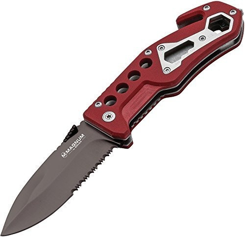 Boker Magnum 01sc172 bombero Cuchillo Con 3 1/2 en. 440 c Ho