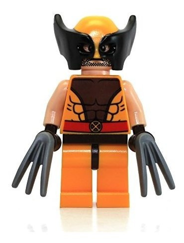 Lego X-men Marvel Super Heroes Wolverine Minifigure Con Pelo