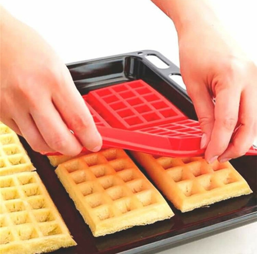 Molde Para Waffles De Silicona X 4 - Tableta De Chocolate