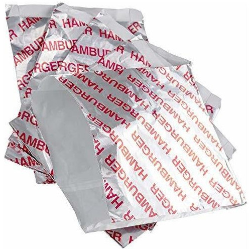  , Grease Proof Burger Wrappers 50 Pk. Great Bpa Fre