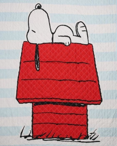 Kit Colcha Dupla Face Solteiro Snoopy Peanuts