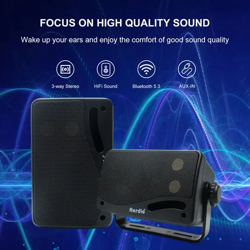 Altavoces Bluetooth 3.5 Pulgadas Impermeables 200 W Para Ext