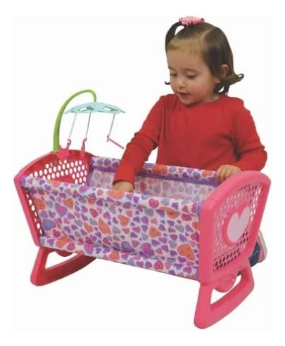 Cuna Mecedora Para Muñecas Prinsel Con Móvil Resistente