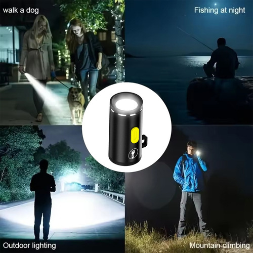 Mini Linterna Tipo C, Usb C, Iluminación Led De Alto Brillo
