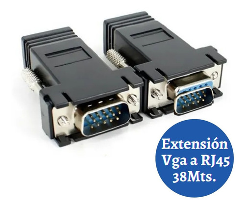 Extension Vga Por Cable Rj45 Red Adaptador 38 Metros 2 Uds