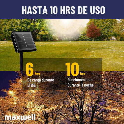 Guirnalda Solar Alambre Hada Maxwell Led Navidad Set 2 X 20m