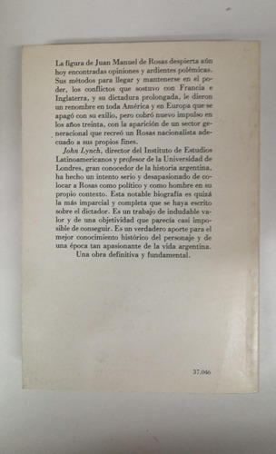 Juan Manuel De Rosas - John Lynch - Emece (Usado)
