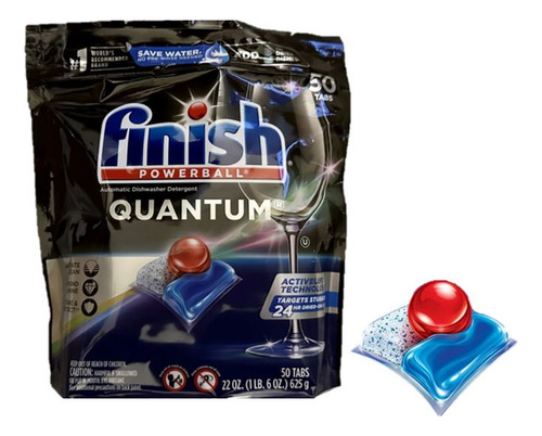 Finish Powerball Quantum 50 Cápsulas Lavavajillas Detergente
