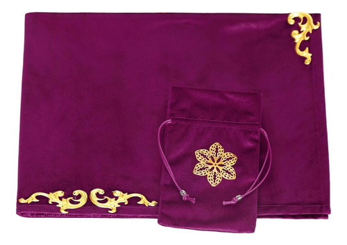 Bolsa De Tarjetas Con Cubierta De Tapete Pequeño Púrpura