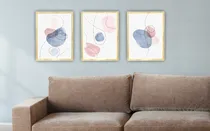 Comprar 3 Cuadros Decorativos Nórdicos Modernos 42x32 Marcos Madera