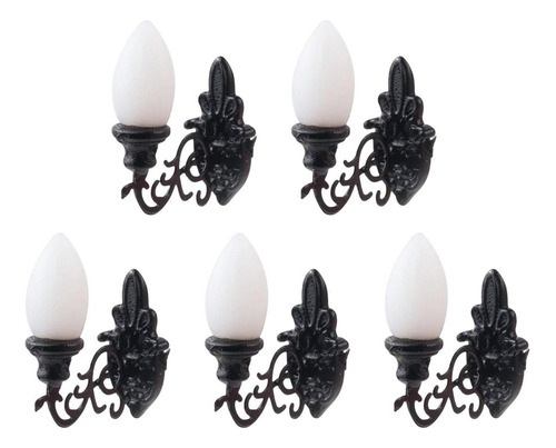5 Lámparas De Pared Modelo En Miniatura, Juguetes Para