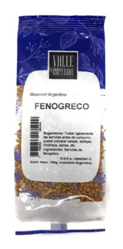 Semillas De Fenogreco 100 Gr.- Valle Imperial.