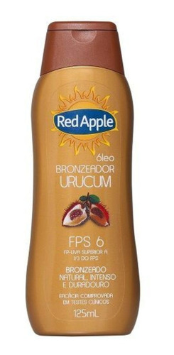 Imagem 1 de 1 de Red Apple Fps6 Óleo Bronzeador Urucum 125ml