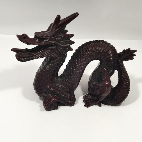 Figura De Arte Hong Tze Del Dragón Chino Pulao De Un Cuerno