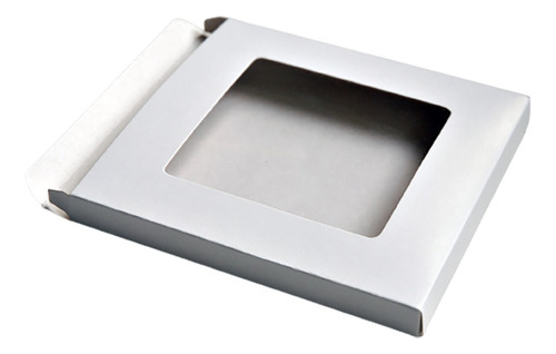 Caja Blanca Con Ventana 15 X 15 X 1 Cm Pack Por 10 Unidades