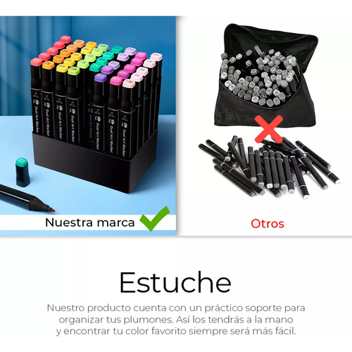 Kit Juego Marcadores Plumones Doble Punta Colores 60 Piezas