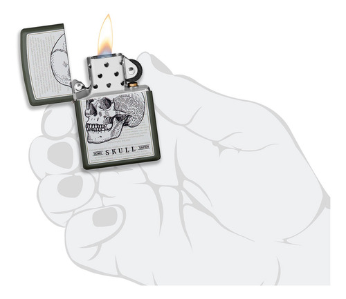 Imagen 8 de 10 de Encendedor Zippo Lighter Skull Design