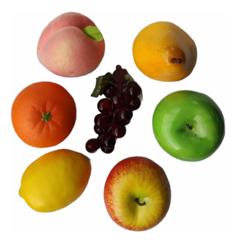 Frutas Artificiales Grandes, Paquete Por 8 Unidades