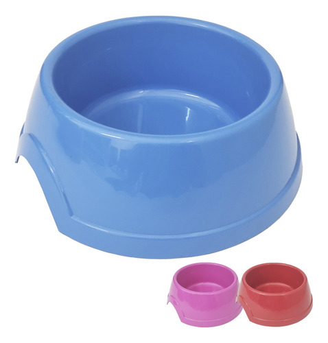 Comedero de plástico de 1 litro para perros, gatos y perros, práctico, color azul